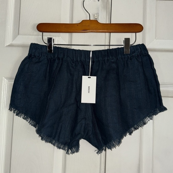 NWT Mikoh Dark Teal Linen Shorts - Picture 2 of 4